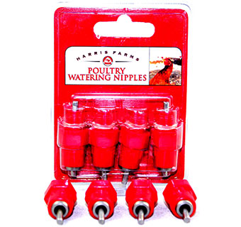 Poultry Watering Nipples 4-Pack Red